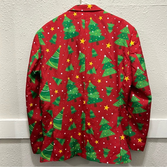 Opposuits Christmas Suit Blazer Jacket Christmas Tree Print NWOT L 42-44 - Picture 5 of 7